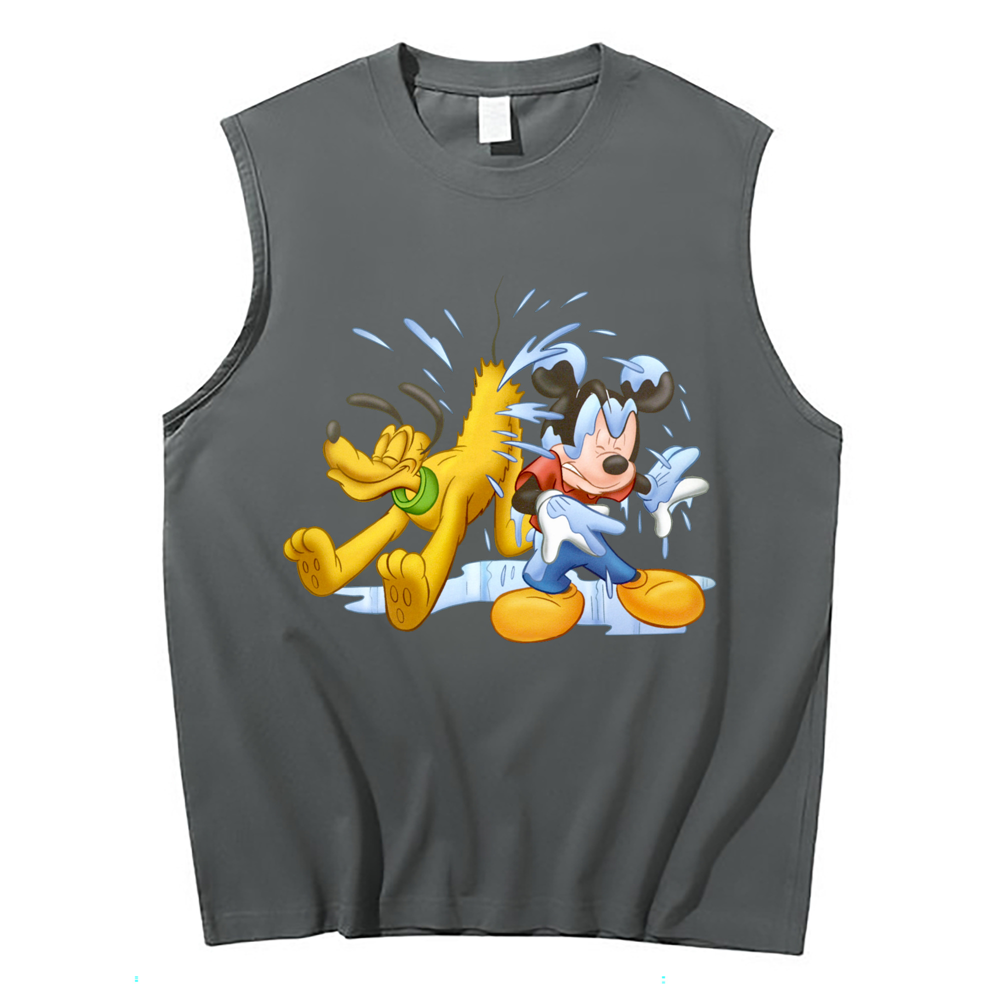 ミッキーマウス Mickey Mouse コットン100％タンクトップ（フロントプリント）